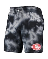 Men's New Era Black San Francisco 49ers Tie-Dye Shorts