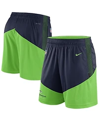 Men's Nike Navy, Neon Green Seattle Seahawks Primary Lockup Performance Shorts