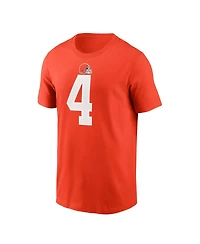 Men's Nike Deshaun Watson Orange Cleveland Browns Player Name & Number T-shirt
