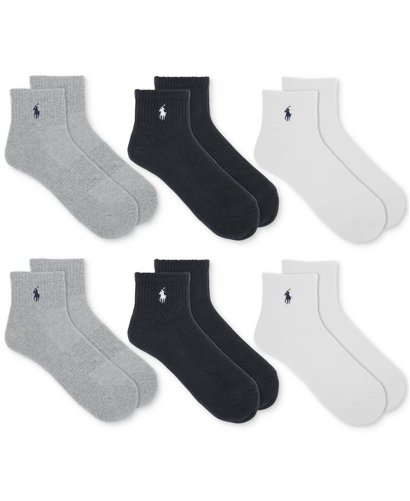 Polo Ralph Lauren Men's 6-Pk. Performance Sport Quarter Socks