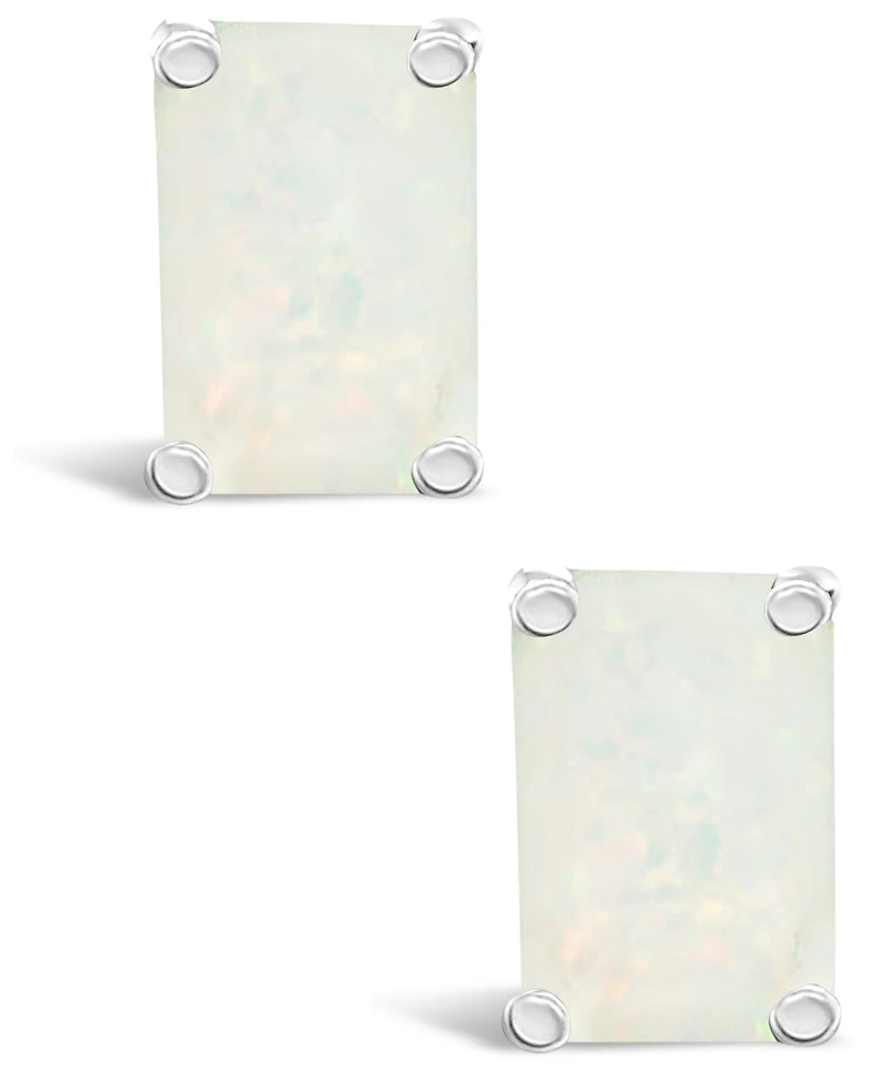 Opal (5/8 ct. t.w.) Stud Earrings 14K Yellow Gold or White