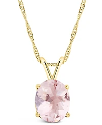 Macy's Morganite (2-1/2 ct. t.w.) Pendant Necklace in 14K Gold