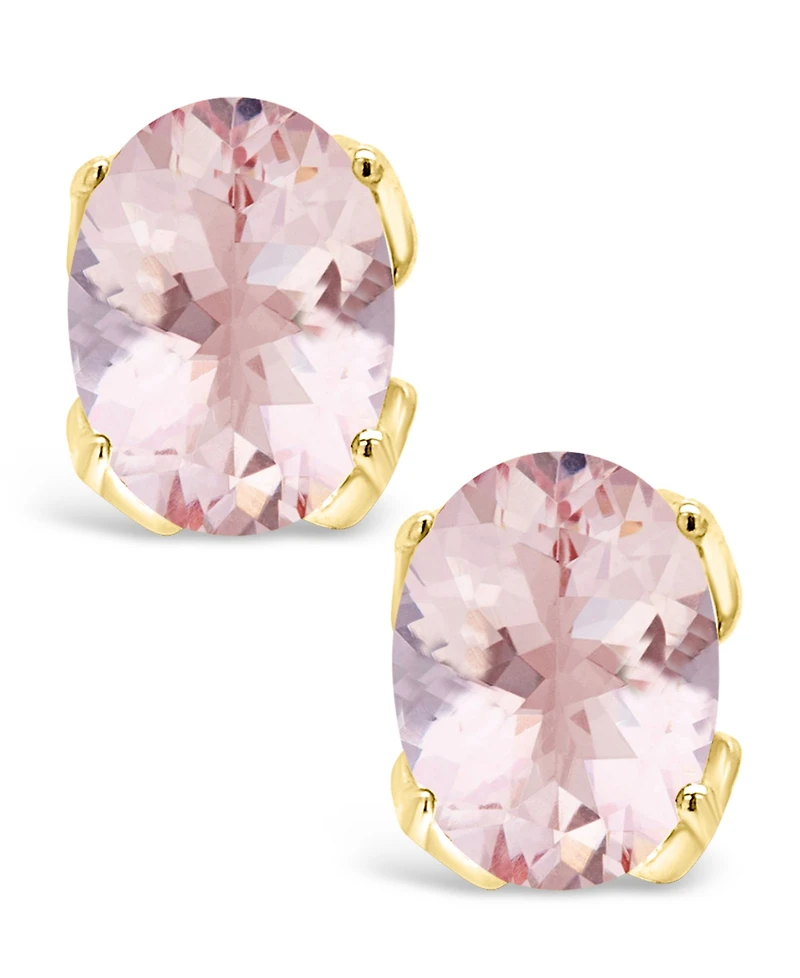 Macy's Morganite (2-1/3 ct. t.w.) Stud Earrings in 14K Gold