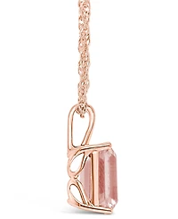 Macy's Morganite (3 ct. t.w.) Pendant Necklace in 14K Rose Gold