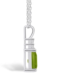 Macy's Peridot (1-3/4 Ct. T.w.) and Diamond (1/10 Ct. T.w.) Pendant Necklace in 14K Gold