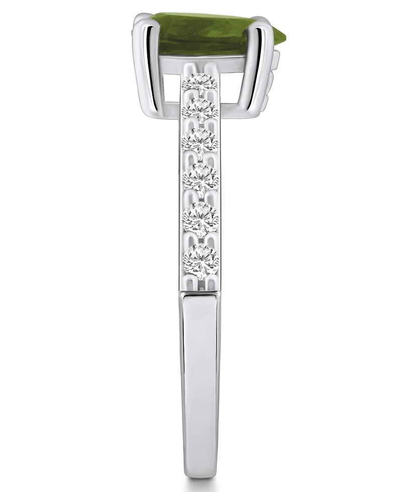 Macy's Peridot (1 Ct. T.w.) and Diamond (1/3 Ring 14K Gold