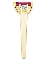 Macy's Garnet and Diamond Ring (2 ct.t.w 1/4 ct.t.w) 14K Yellow Gold