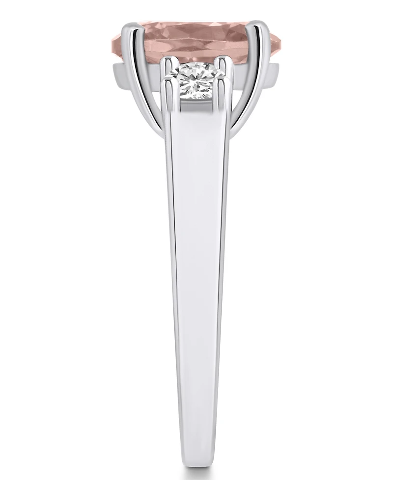 Macy's Morganite and Diamond Ring (2-1/2 ct.t.w 1/3 ct.t.w) 14K White Gold