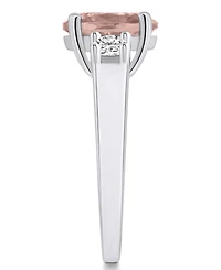 Macy's Morganite and Diamond Ring (2-1/2 ct.t.w 1/3 ct.t.w) 14K White Gold