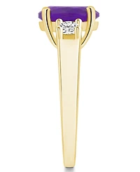 Macy's Amethyst and Diamond Ring (2-1/2 ct.t.w 1/3 ct.t.w) 14K Yellow Gold