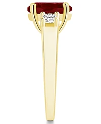 Macy's Garnet and Diamond Ring (3-1/10 ct.t.w 1/3 ct.t.w) 14K Yellow Gold