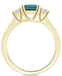 Macy's London Blue Topaz and Diamond Ring (2 ct.t.w 1/4 ct.t.w) 14K Yellow Gold