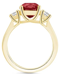 Macy's Garnet (2-3/4 ct. t.w.) and Diamond (1/3 Ring 14K Yellow Gold