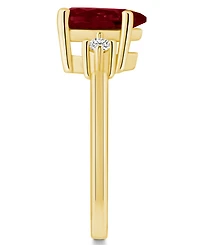 Macy's Garnet and Diamond Ring (1-3/4 ct.t.w 1/10 ct.t.w) 14K Yellow Gold