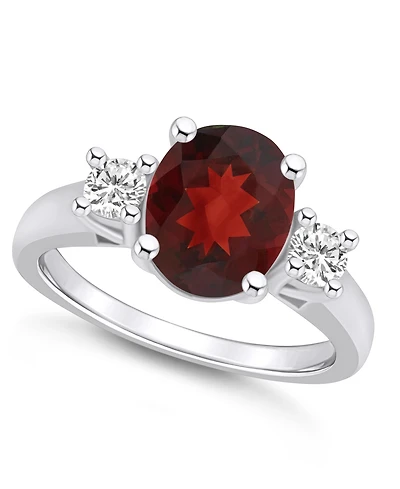 Macy's Garnet and Diamond Ring (3-1/10 ct.t.w 1/3 ct.t.w) 14K Gold