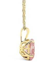 Macy's Morganite (2-1/2 ct. t.w.) Pendant Necklace in 14K Gold