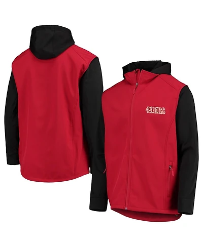 Men's Dunbrooke Scarlet and Black San Francisco 49ers Alpha Full-Zip Hoodie Jacket