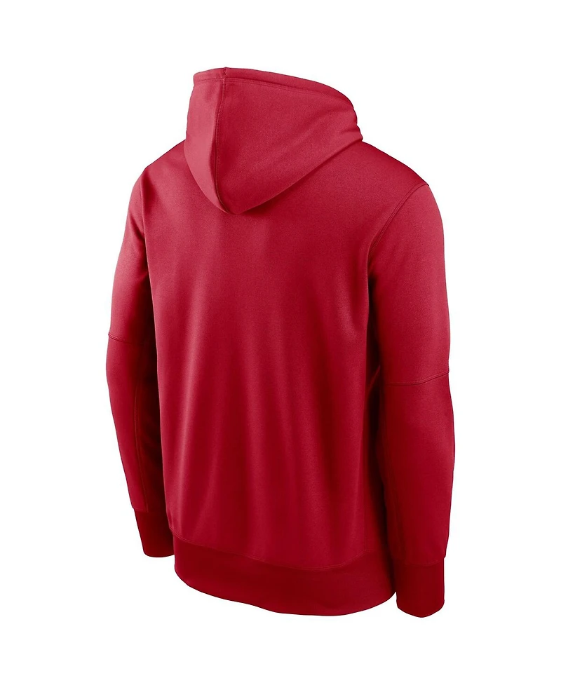 Men's Nike Red Tampa Bay Buccaneers Fan Gear Wordmark Performance Pullover Hoodie