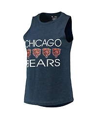 Women's Concepts Sport Orange, Navy Chicago Bears Muscle Tank Top and Pants Sleep Set