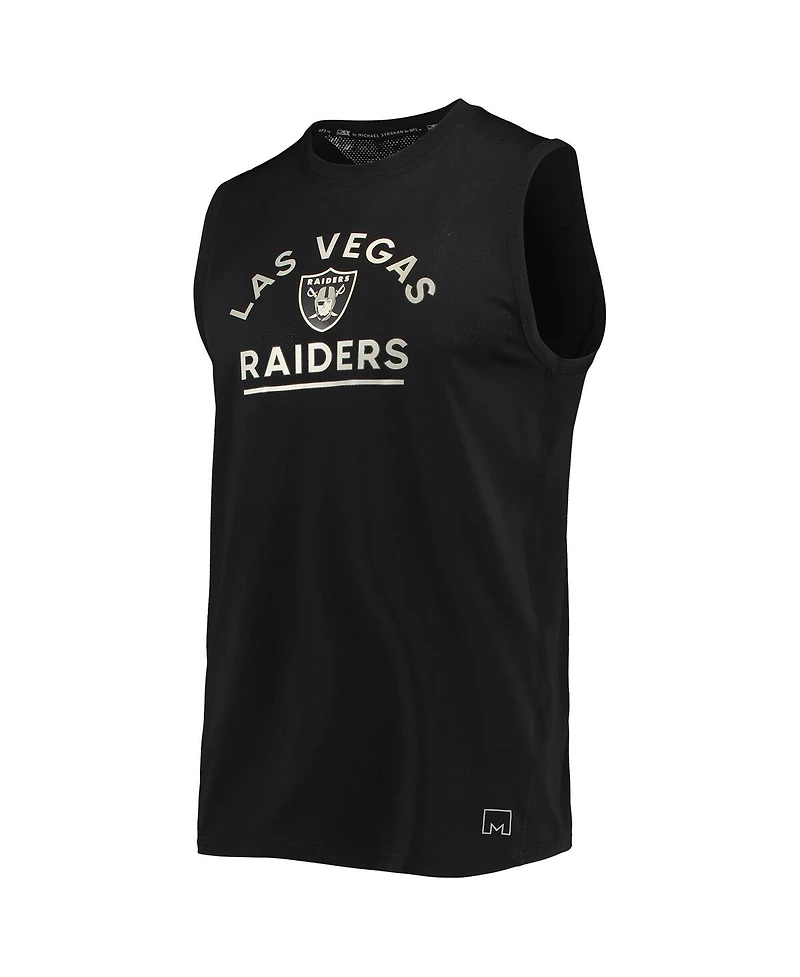 Men's Msx by Michael Strahan Black Las Vegas Raiders Rebound Tank Top