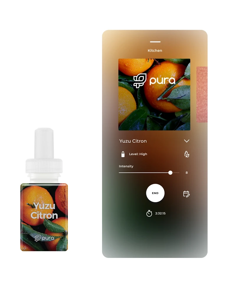 Pura Smart Home Air Diffuser Fragrance - Yuzu Citron - Smart Home Scent Refill - Up to 120-Hours of Premium Fragrance per Refill
