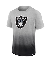 Men's Fanatics Heathered Gray, Black Las Vegas Raiders Team Ombre T-shirt