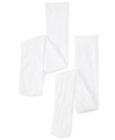 Trimfit 2-Pack Lace Microfiber Tights, Little Girls & Big
