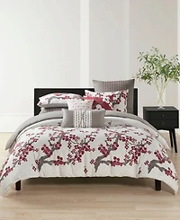 N Natori Cherry Blossom 3-Pc. Comforter Set, King