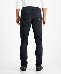 Guess Men's Eco Slim Tapered Moto Fit Jeans