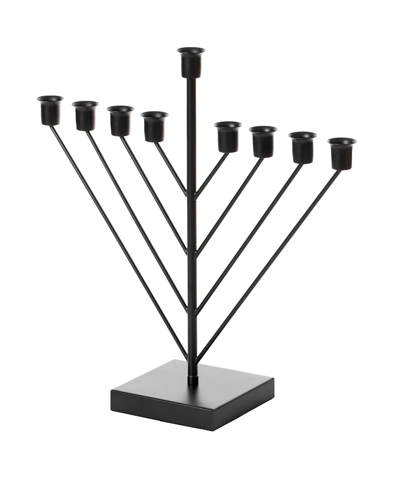 9 Branch Electric Chabad Judaic Chanukah Menorah with Led Candle Design Candlestick