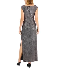Connected Textured Metallic Gown