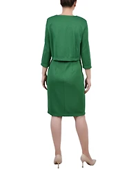 Ny Collection Petite Two Piece Jacket and Dress Set