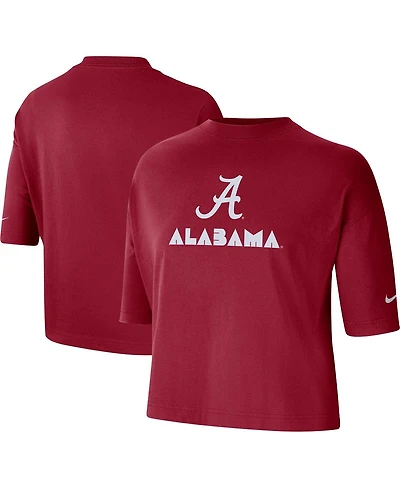 Women's Nike Crimson Alabama Crimson Tide Crop Performance T-shirt