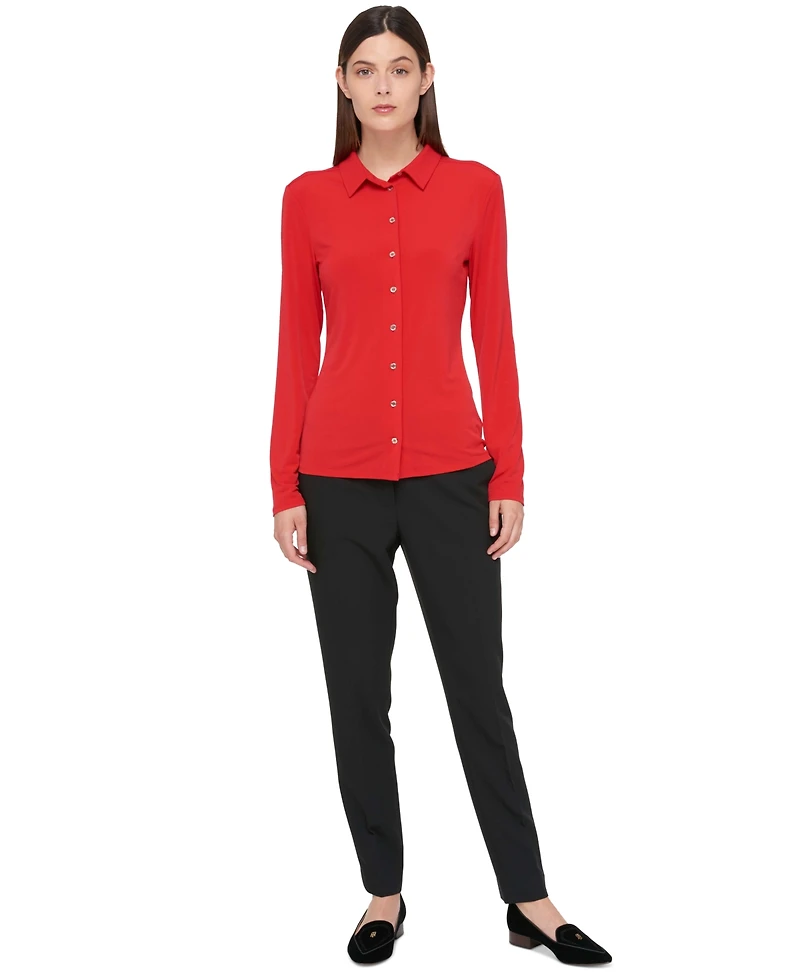 Tommy Hilfiger Women's Point-Collar Top