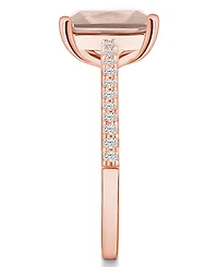 Macy's Morganite (3 ct. t.w.) and Diamond (1/4 Ring 14K Rose Gold