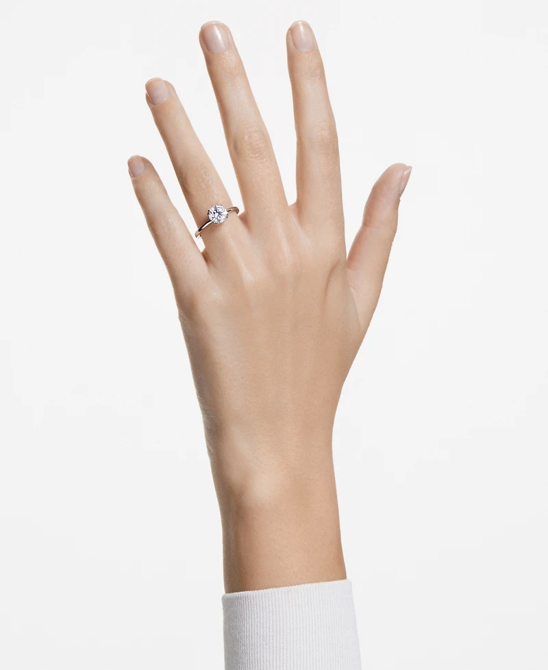 Swarovski Silver-Tone Constella Crystal Cocktail Ring