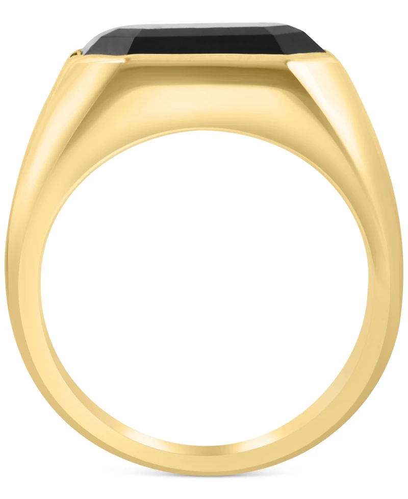 Effy Men's Onyx Ring in 14k Gold-Plated Sterling Silver
