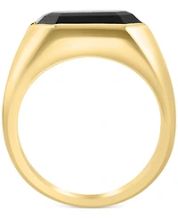 Effy Men's Onyx Ring in 14k Gold-Plated Sterling Silver