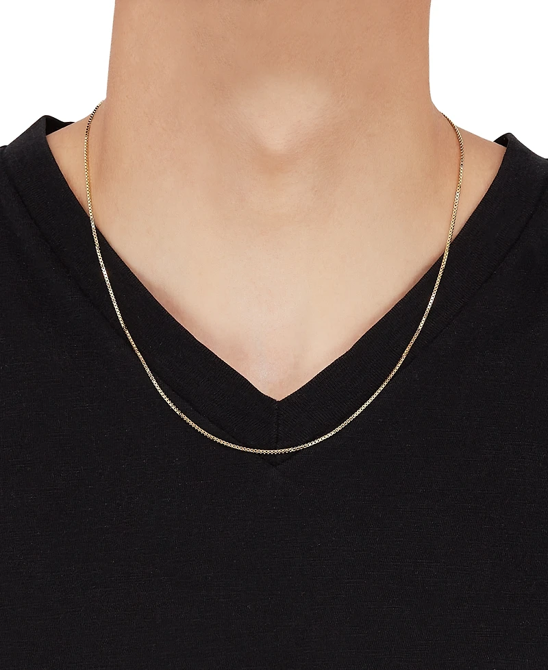 Box Link 20" Chain Necklace in 14k Gold