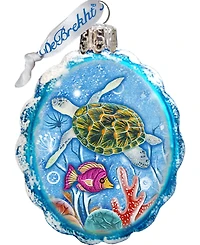 Designocracy Under the Sea Mercury Holiday Ornaments, Set of 3