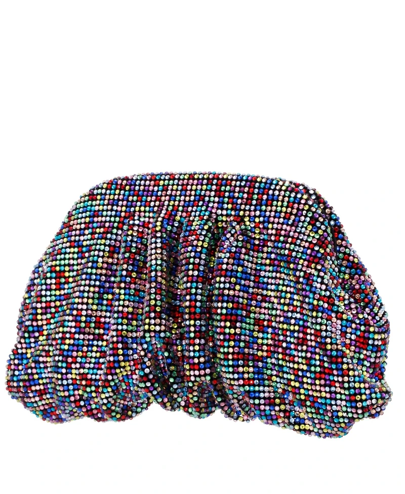 Nina Women's Crystal Mesh Soft Clutch