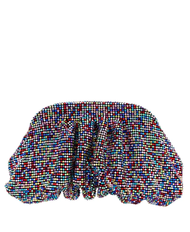 Nina Women's Crystal Mesh Soft Clutch