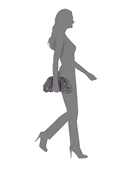 Nina Women's Crystal Mesh Soft Clutch