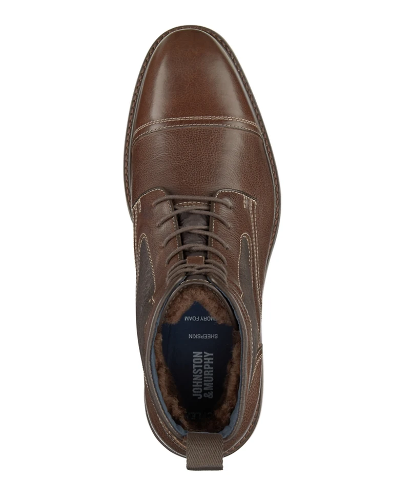 Johnston & Murphy Men's Xc Flex Raleigh Cap Toe Shearling Boots