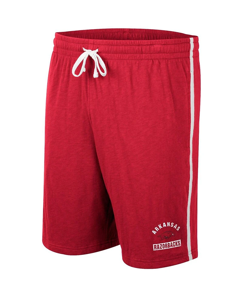 Men's Colosseum Cardinal Arkansas Razorbacks Thunder Slub Shorts