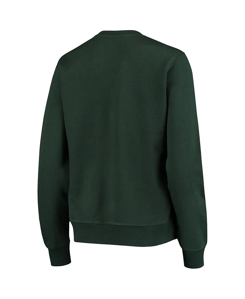 Women's Colosseum Green Michigan State Spartans Campanile Pullover Sweatshirt
