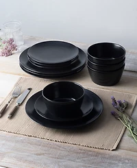 Colorscapes Swirl Coupe 12 Piece Dinnerware Set