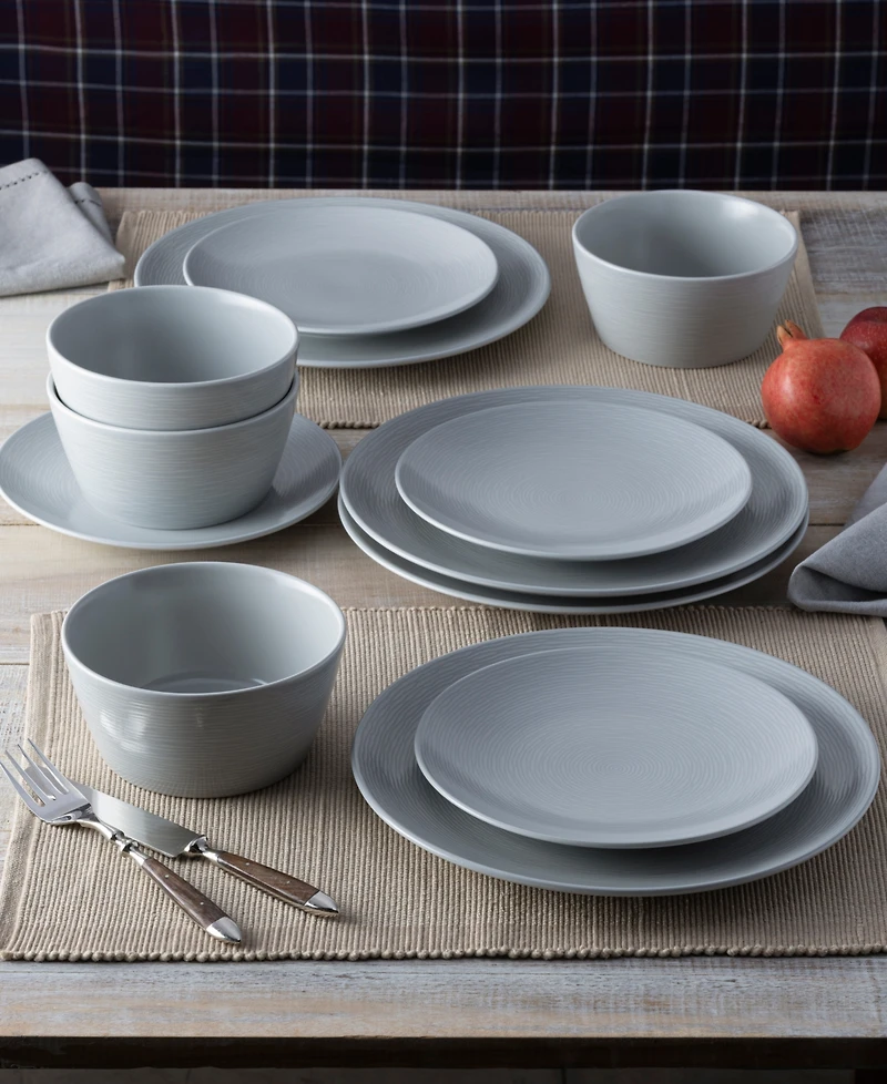 Colorscapes Swirl Coupe 12 Piece Dinnerware Set