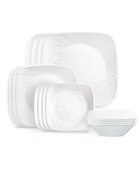 Corelle Cherish Square 16 Pc. Dinnerware Set, Service for 4
