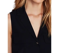 Court & Rowe Women's Sleeveless Button-Down Blouse